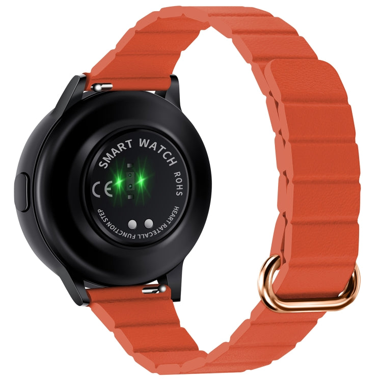 Cinturino in pelle con fibbia magnetica da 22 mm, For Samsung Galaxy Watch3 45mm