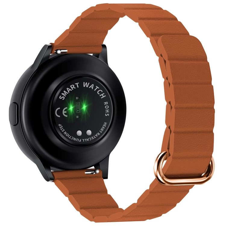 Cinturino in pelle con fibbia magnetica da 22 mm, For Samsung Galaxy Watch3 45mm