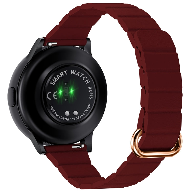 Cinturino in pelle con fibbia magnetica da 22 mm, For Samsung Galaxy Watch3 45mm