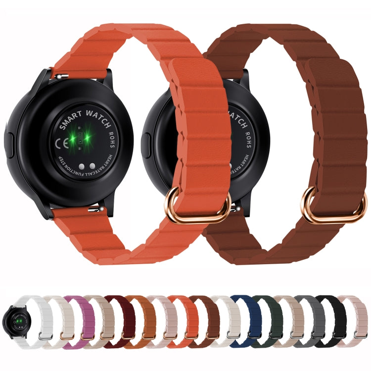 Cinturino in pelle con fibbia magnetica da 22 mm, For Samsung Galaxy Watch3 45mm