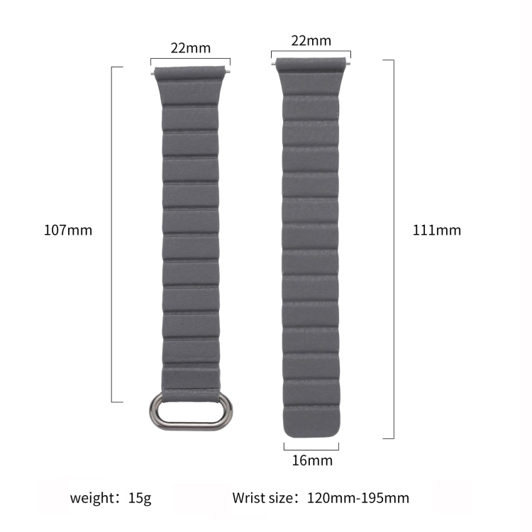 Cinturino in pelle con fibbia magnetica da 22 mm, For Samsung Galaxy Watch3 45mm