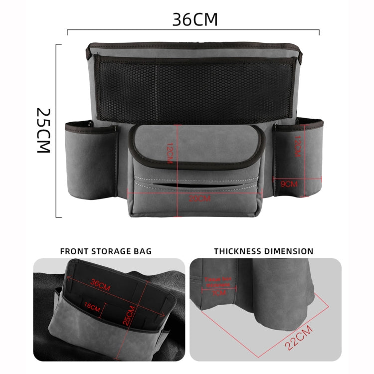 Borsa da appendere per console centrale per auto da 2 pezzi Borsa portaoggetti in pelle di montone