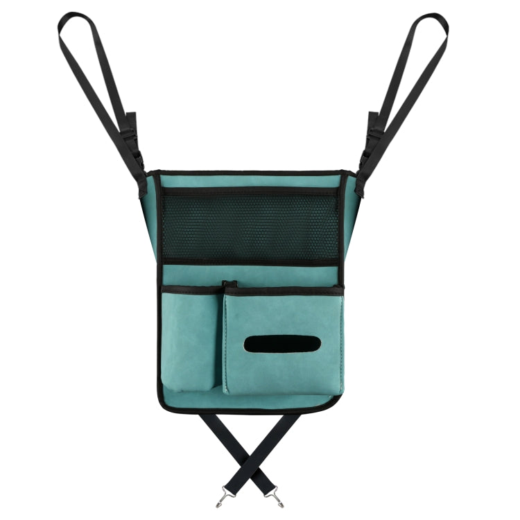 Borsa da appendere per console centrale per auto da 2 pezzi Borsa portaoggetti in pelle di montone