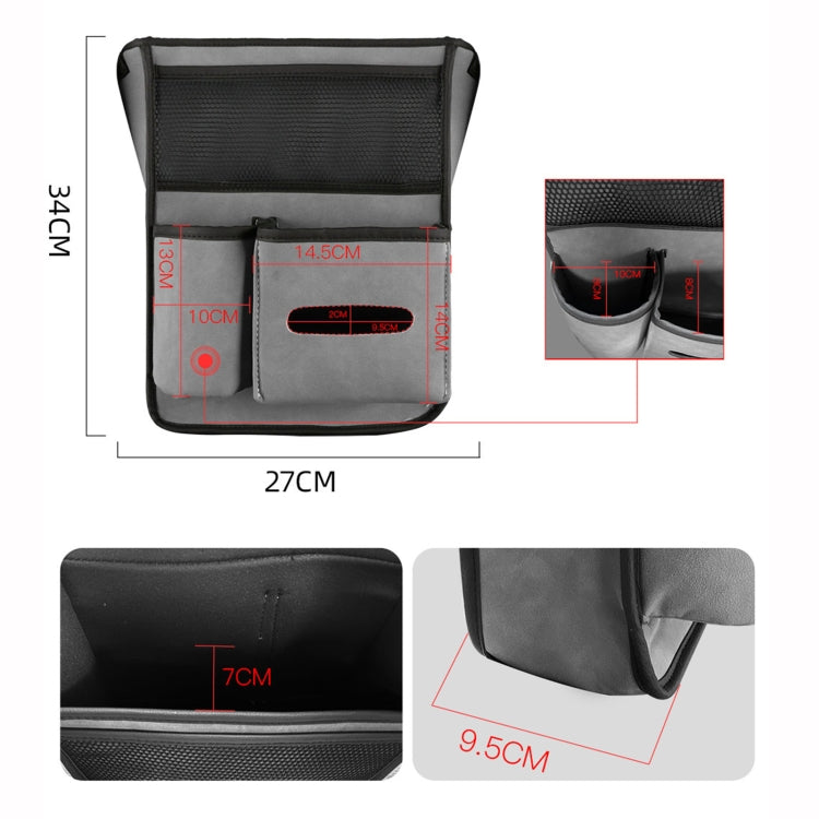Borsa da appendere per console centrale per auto da 2 pezzi Borsa portaoggetti in pelle di montone