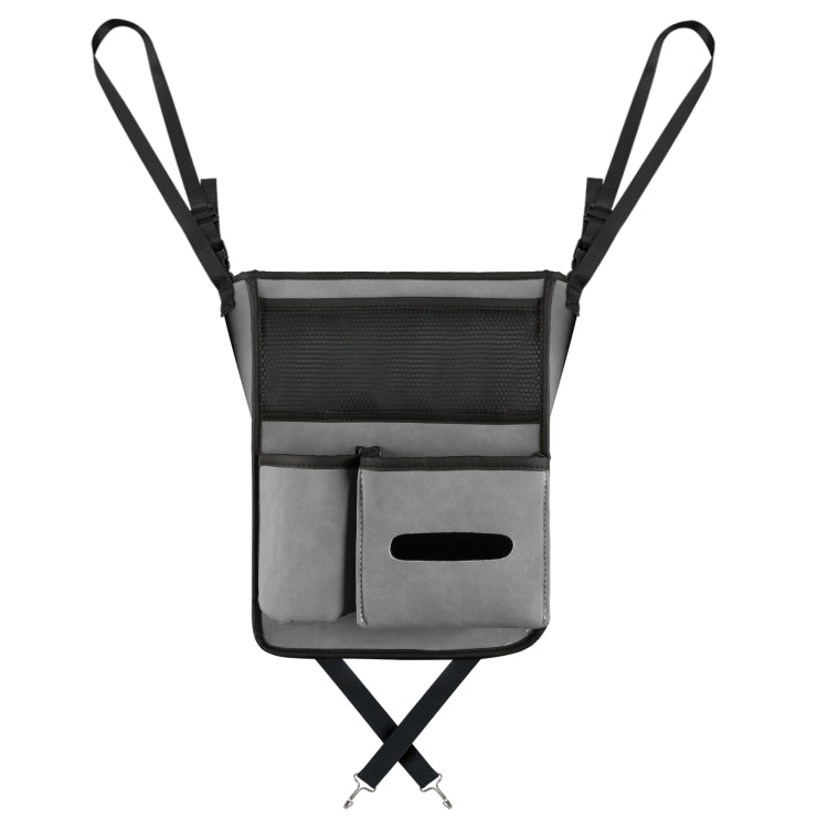 Borsa da appendere per console centrale per auto da 2 pezzi Borsa portaoggetti in pelle di montone