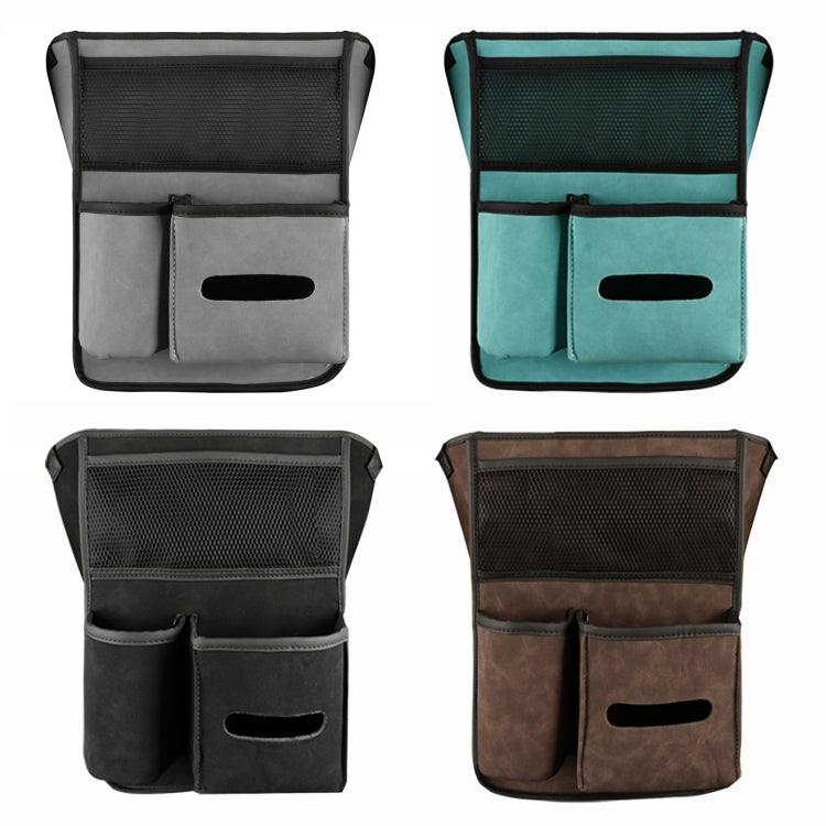 Borsa da appendere per console centrale per auto da 2 pezzi Borsa portaoggetti in pelle di montone