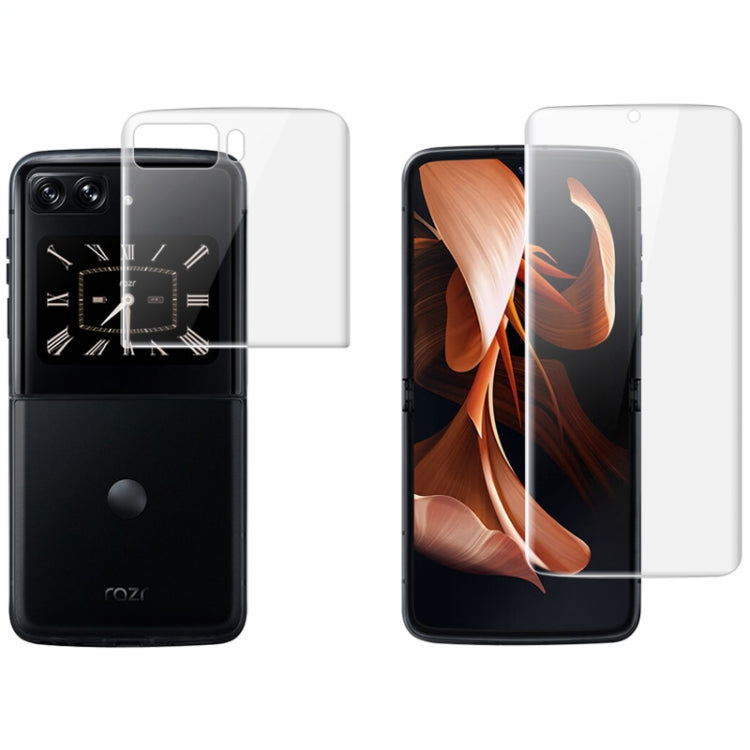 1 Imposta il film idrogel a schermo intero curvo imak (schermo esterno + retro + schermo interno), For Xiaomi Mix Fold 2, For Motorola Moto Razr 2022