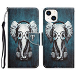 Custodia per telefono in pelle con disegno colorato, For iPhone 14