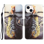 Custodia per telefono in pelle con disegno colorato, For iPhone 14 Plus
