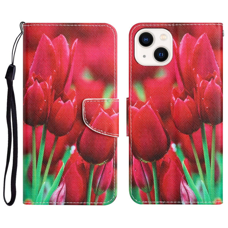 Custodia per telefono in pelle con disegno colorato, For iPhone 14 Plus
