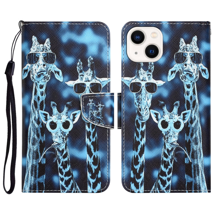 Custodia per telefono in pelle con disegno colorato, For iPhone 14 Plus