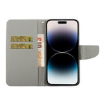 Custodia per telefono in pelle con disegno colorato, For iPhone 14 Pro