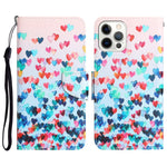 Custodia per telefono in pelle con disegno colorato, For iPhone 14 Pro Max