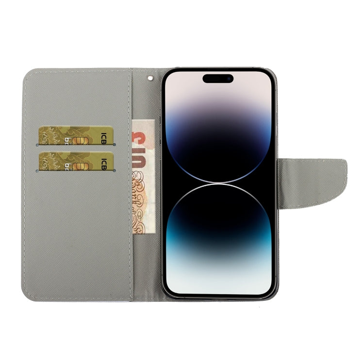 Custodia per telefono in pelle con disegno colorato, For iPhone 14 Pro Max