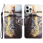 Custodia per telefono in pelle con disegno colorato, For iPhone 14 Pro Max