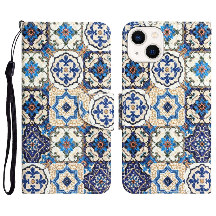 Custodia per telefono in pelle con disegno colorato, For iPhone 13