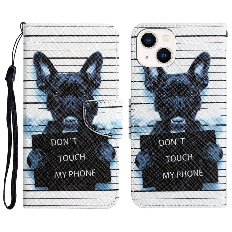 Custodia per telefono in pelle con disegno colorato, For iPhone 13