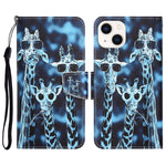 Custodia per telefono in pelle con disegno colorato, For iPhone 13