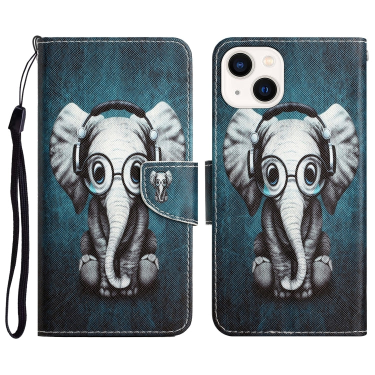Custodia per telefono in pelle con disegno colorato, For iPhone 13 mini