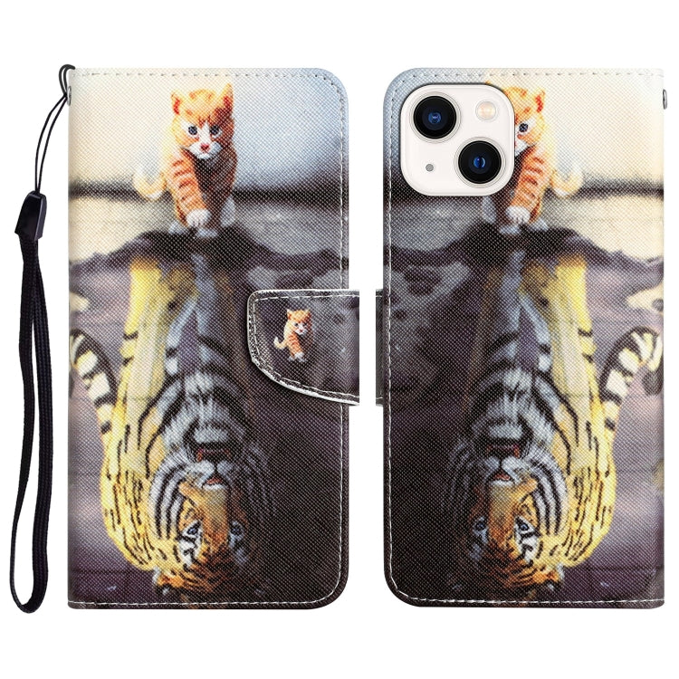 Custodia per telefono in pelle con disegno colorato, For iPhone 13 mini