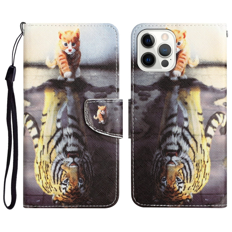 Custodia per telefono in pelle con disegno colorato, For iPhone 13 Pro