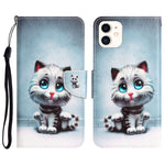 Custodia per telefono in pelle con disegno colorato, For iPhone 12 mini