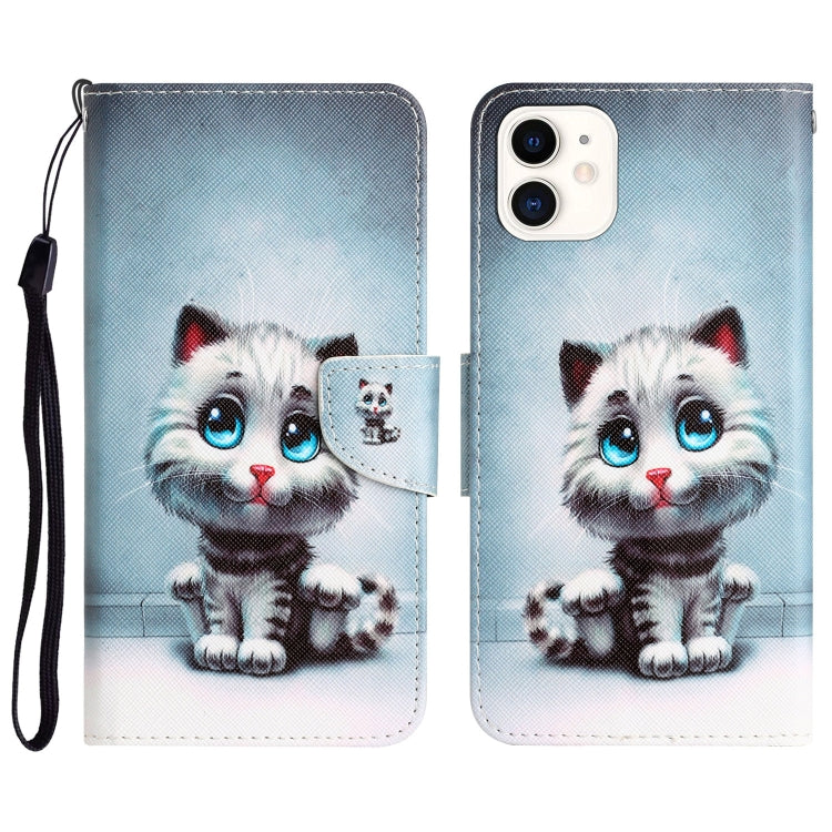 Custodia per telefono in pelle con disegno colorato, For iPhone 11