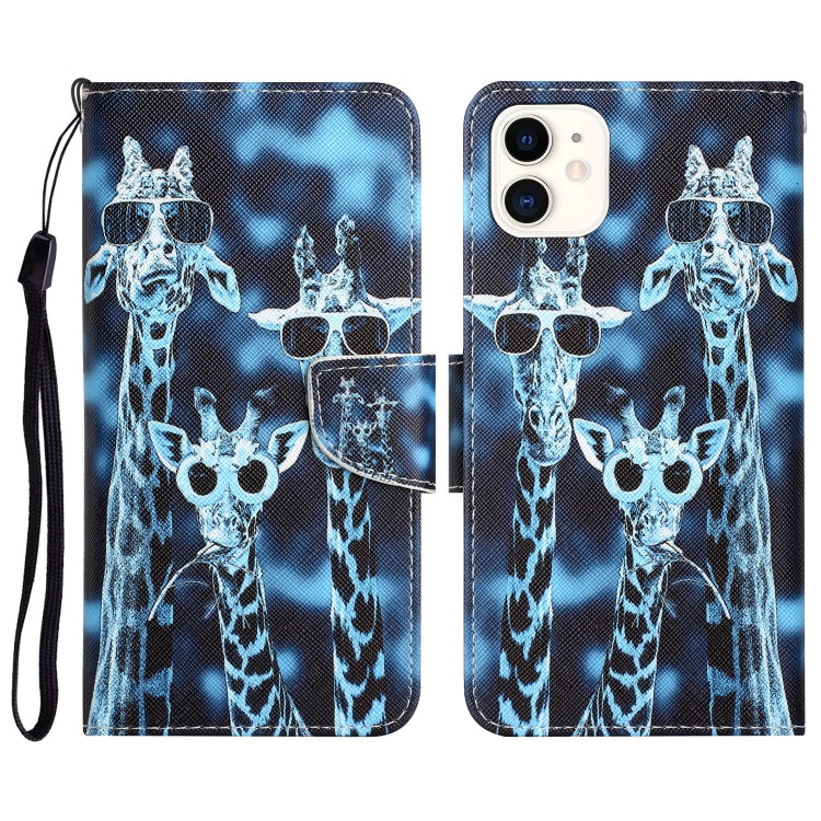 Custodia per telefono in pelle con disegno colorato, For iPhone 11