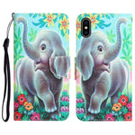Custodia per telefono in pelle con disegno colorato, For iPhone XS Max