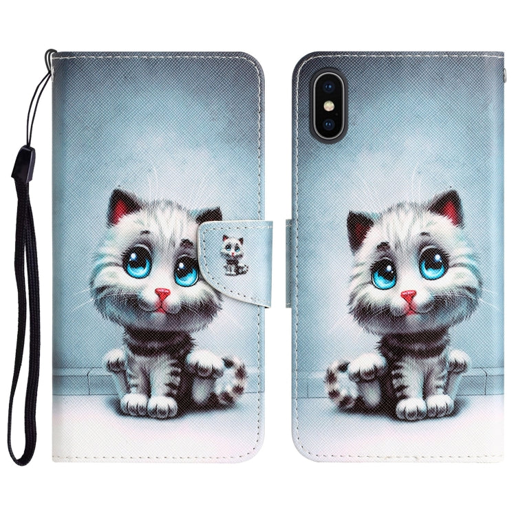Custodia per telefono in pelle con disegno colorato, For iPhone XS Max