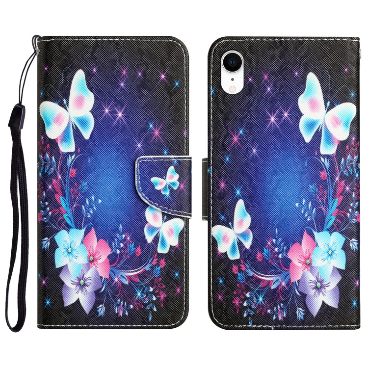 Custodia per telefono in pelle con disegno colorato, For iPhone XR