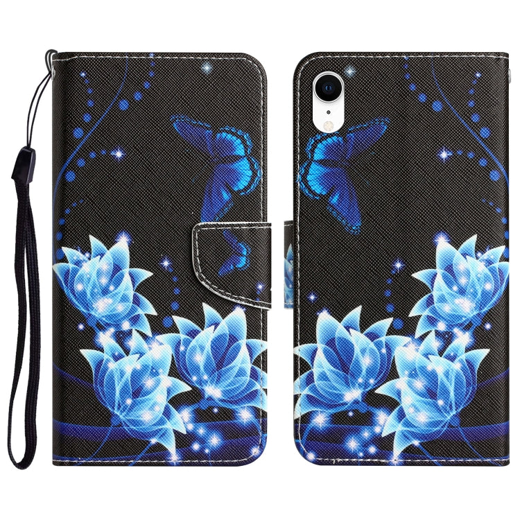 Custodia per telefono in pelle con disegno colorato, For iPhone XR