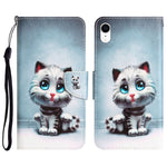 Custodia per telefono in pelle con disegno colorato, For iPhone XR