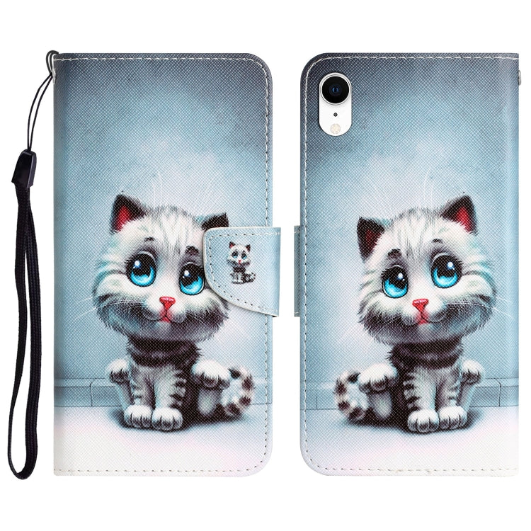 Custodia per telefono in pelle con disegno colorato, For iPhone XR