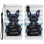 Custodia per telefono in pelle con disegno colorato, For iPhone X