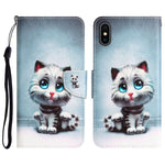 Custodia per telefono in pelle con disegno colorato, For iPhone X