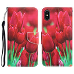 Custodia per telefono in pelle con disegno colorato, For iPhone X