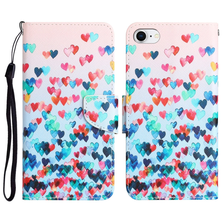 Custodia per telefono in pelle con disegno colorato, For iPhone 7 / 8