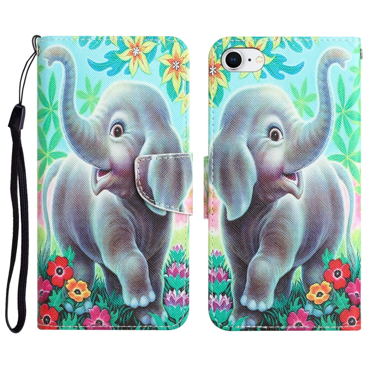 Custodia per telefono in pelle con disegno colorato, For iPhone 7 / 8