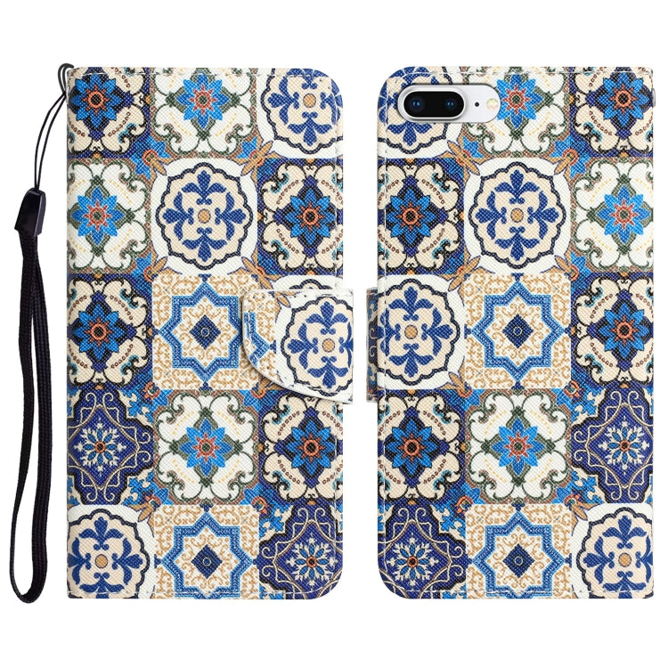 Custodia per telefono in pelle con disegno colorato, For iPhone 7 Plus / 8 Plus