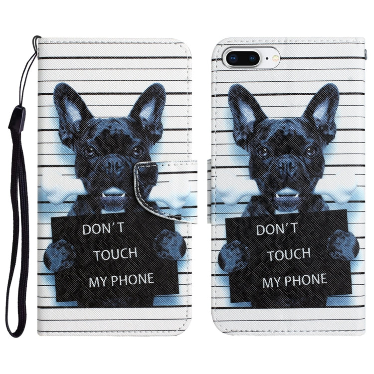 Custodia per telefono in pelle con disegno colorato, For iPhone 7 Plus / 8 Plus