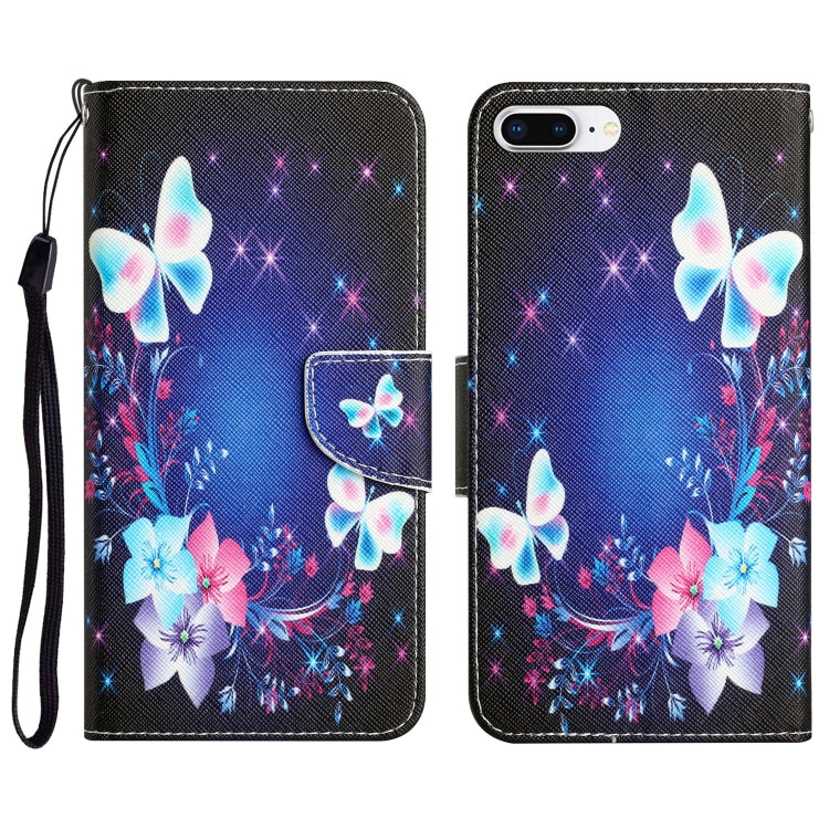 Custodia per telefono in pelle con disegno colorato, For iPhone 7 Plus / 8 Plus