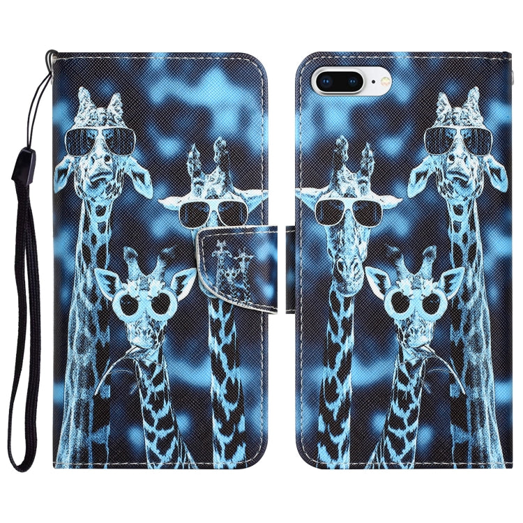 Custodia per telefono in pelle con disegno colorato, For iPhone 7 Plus / 8 Plus