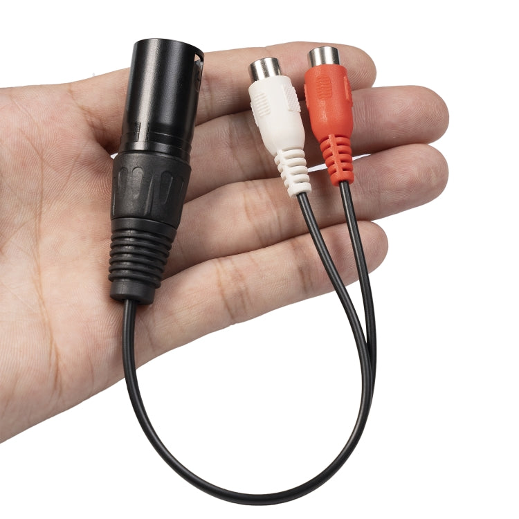 Cavo audio XLR maschio a 2 RCA femmina 20 cm
