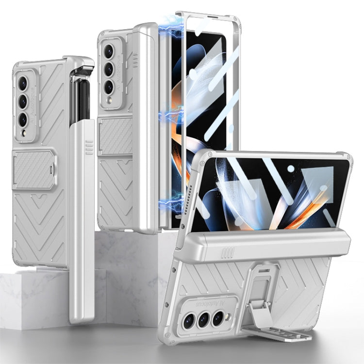 Custodia per telefono a conchiglia con armatura magnetica integrata GKK con scatola per penna, For Samsung Galaxy Z Fold4