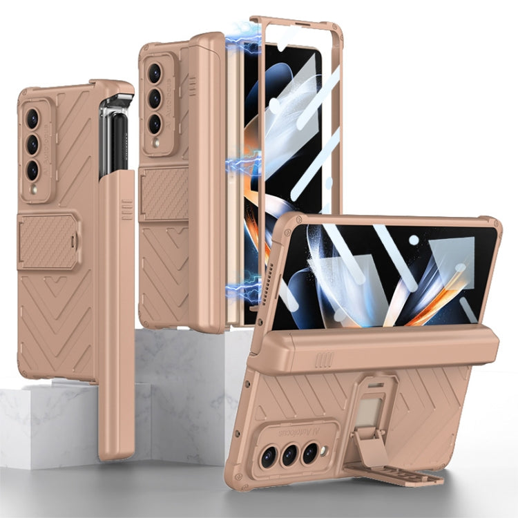 Custodia per telefono a conchiglia con armatura magnetica integrata GKK con scatola per penna, For Samsung Galaxy Z Fold4
