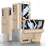 Custodia per telefono a conchiglia con armatura magnetica integrata GKK con scatola per penna, For Samsung Galaxy Z Fold4
