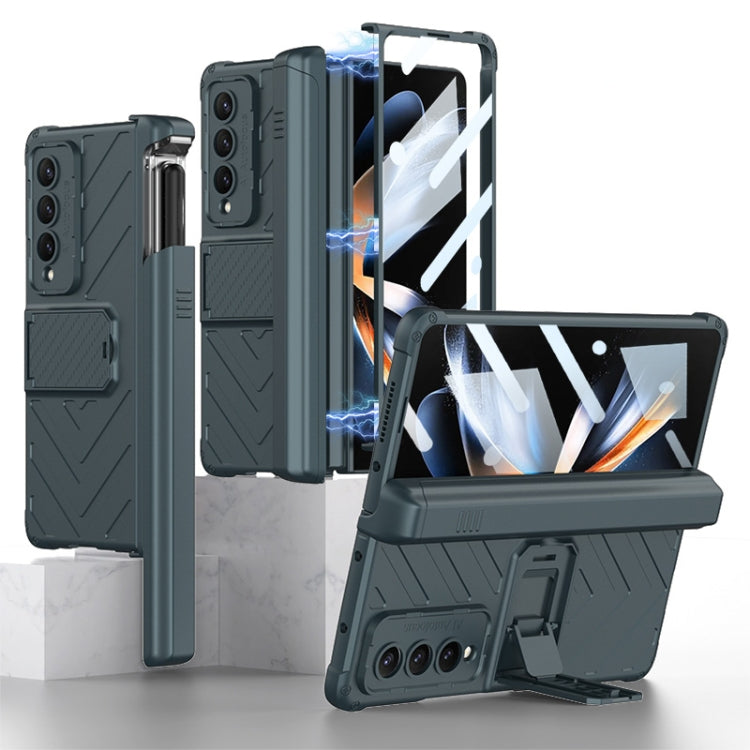 Custodia per telefono a conchiglia con armatura magnetica integrata GKK con scatola per penna, For Samsung Galaxy Z Fold4