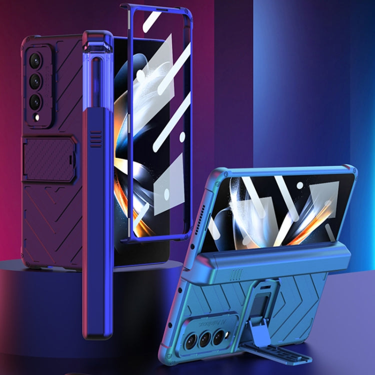 Custodia per telefono a conchiglia con armatura magnetica integrata GKK con scatola per penna, For Samsung Galaxy Z Fold4