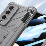 Custodia per telefono a conchiglia con armatura magnetica integrata GKK con scatola per penna, For Samsung Galaxy Z Fold4